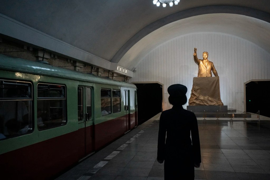 Une station du métro de Pyongyang