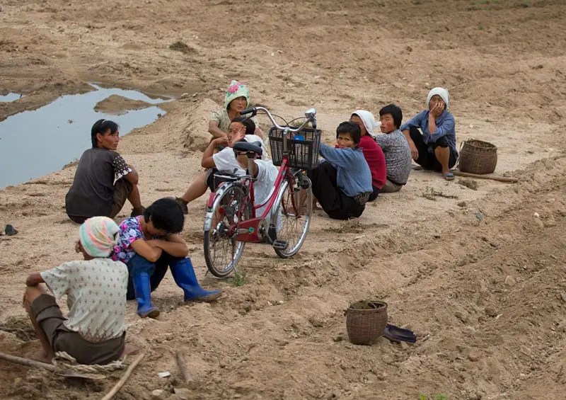 Une zone rurale en Corée du Nord