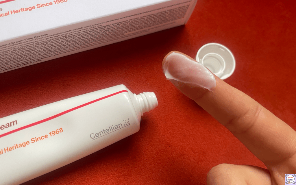 Tube et texture de la crème Madeca Crème Time Reverse Centellian24 